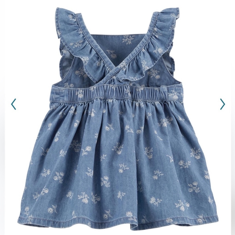 NWT Baby Girl OshKosh B'gosh® Floral Chambray Dress - Picture 2 of 11